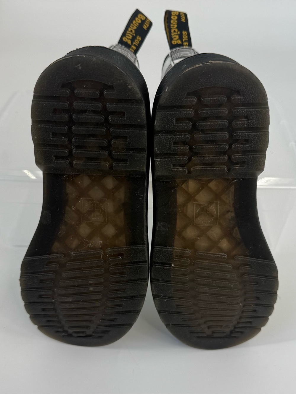 Dr. Martens 1460 J Polka Dot Lace Up Side Zip Leather Combat Boots, UK 2, US 3 - Picture 9 of 12